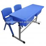 School furniture plastic desktop double student study desk