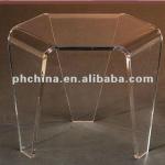 MA-272 Hexagonal 3-legged clear acrylic furniture table and chair-MA-272