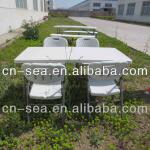 152cm Catering table, plastic banquet party picnic folded table. 5Ft plastic banquet table for 6 seater from china