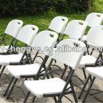 cheap white blow mold plastic folding chair(banquet,camping,garden)