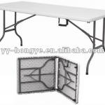 5&#39; white blow moulding folding plastic table(blow mould,hdpe,outdoor furniture)