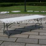 8ft plastic folding in half table/plastic folding table