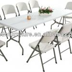 8FT plastic folding table and chairs