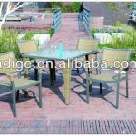 All weather rattan dining fruniture set including 4 chairs and 1 table-Wellington