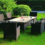 RATTAN DINNING SET-P018B019SET