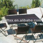 Ratten Folding Outdoor Table And Chair Set