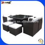 ZT-1134CT save space aluminum rattan garden set