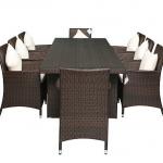 Hot sale PE Rattan wicker Aluminum dark Brown outdoor garden furniture (MD-136)