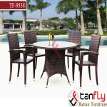 Patio pe rattan cafe coffee table and chair set