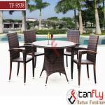 Patio pe rattan cafe coffee table and chair set-TF-9538