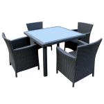 cheap poly rattan garden furniture with 4 chairs