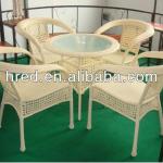 rattan outdoor table and chair