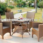 outdoor rattan table and chair