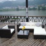 Outdoor aluminium wicker sofa set rattan furniture