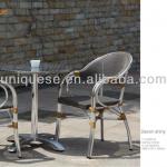 Hamilton round caffe table and Alum texlyline chair outdoor 3pcs/set