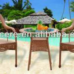 2014 Hot Sell Stackable Pe Rattan Chair and Table Garden Set-075+079