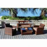 Luxury garden wicker furniture with waterproof cushion