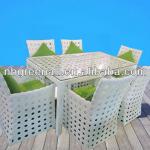 outdoor wicker dining table and chair