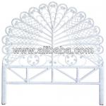 Peacock rattan bedhead King Size white color-