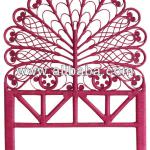 Peacock rattan bed head chilli red-