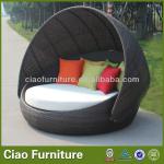 garden rattan wicker queen bed-RB16