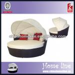 ROB00001 White Household Rattan Round Bed-ROB00001