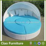 rattan outdoor modern furniture wicker round bed