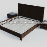 rattan outside furniture bed with night table