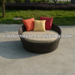 rattan outdoor furniture wicker round sun bed