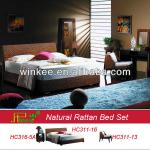 Bedroom Furniture Rattan Bed Design