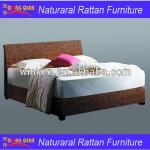 comfortable rattan double hotel bed
