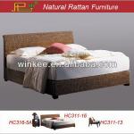 Comfortable rattan king bed