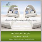 round rattan sun bed outdoor furniture-DD213