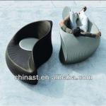 2013 fashion modern v shape rattan double bed