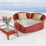 rattan love double bed
