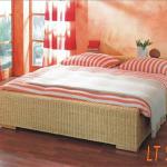 Bed Made By Artificial Rattan-