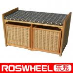 wicker storage with cushion-6321