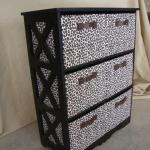 nice Wooden cabinet with willow baskets,home furniture,rattan drawers