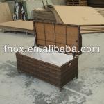 Wicker cushion box/PE rattan storage box/rattan cushion box