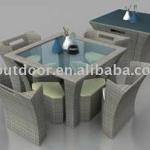 rattan table and chair