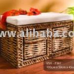 water hyacinth cabinet, wicker furniture, water hyacinth furniture