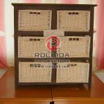 Delicate three rows two columns basket drawer storage cabinet