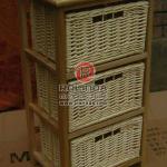 Delicate three rows of single row basket drawer storage cabinet