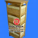 Delicate four single row with baskets drawer storage cabinet