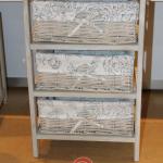 Three layers with storage basket household use storage cabinet