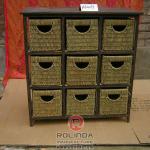 Conventional three layers and three columns of the wooden storage cabinet-RP-007DC