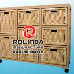 Brown multilayer practical storage cabinet-RWCC---049