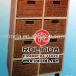 Woven Cabinet With Wood Frame-RWCC---056