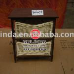 Wooden Cabinet With Willow Drawer-RWCC---024