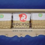 Delicate single row three baskets drawer storage cabinet-Rwcab--0110L